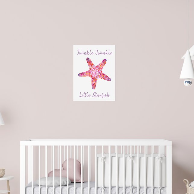 Pink Starfish Nursery Print (Nursery 2)