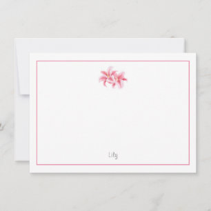 Pink Stargazer Lilies Card