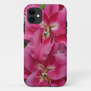 Pink stargazer lilies iPhone 11 case