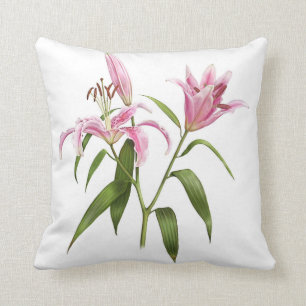 Pink Stargazer Lily Cushion