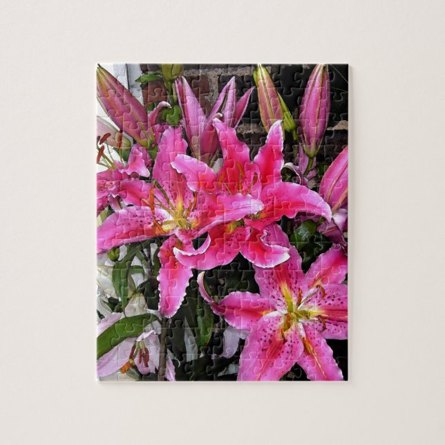 Pink Stargazer Lily Jigsaw Puzzle (Vertical)