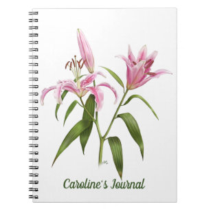 Pink Stargazer Lily Notebook