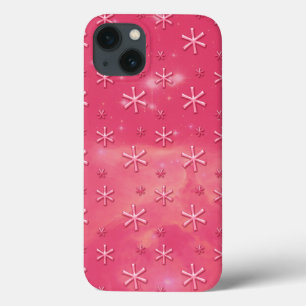 Pink Starry Sky Astrisk Pattern iPhone 13 Case