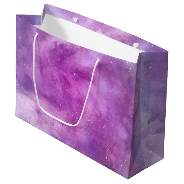 Pink Starry Sky Large Gift Bag (Front Angled)