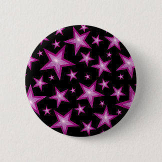 Pink Stars button black