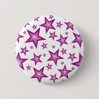Pink Stars button white