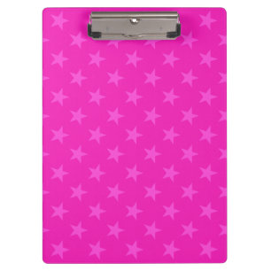 Pink stars pattern clipboard
