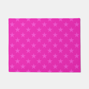 Pink stars pattern doormat