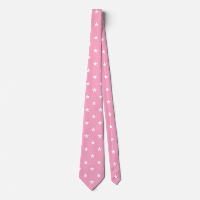 Pink Stars Tie (Front)