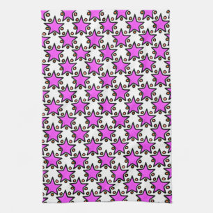 Pink Stars Towels