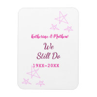 Pink stars Vow renewal anniversary wedding modern 