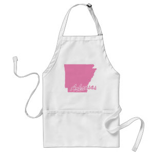 Pink State Arkansas Adult Apron