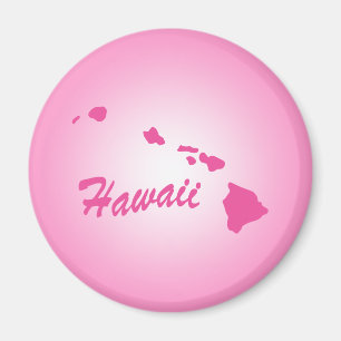 Pink State Hawaii Magnet