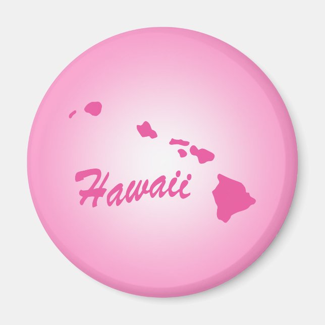 Pink State Hawaii Magnet (Front)