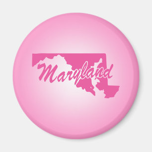 Pink State Maryland Magnet