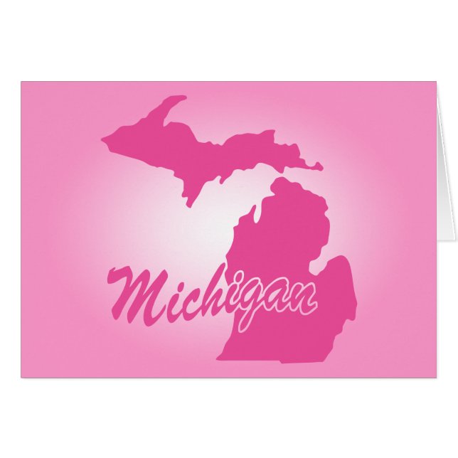 Pink State Michigan (Front Horizontal)
