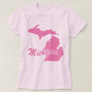 Pink State Michigan T-Shirt