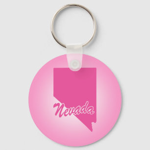 Pink State Nevada Key Ring