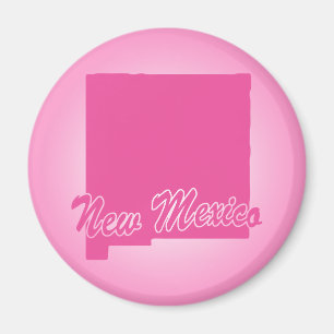 Pink State New Mexico Magnet