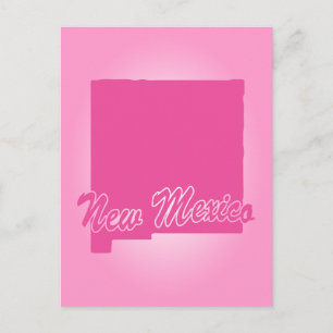 Pink State New Mexico Postcard