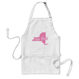 Pink State New York Adult Apron
