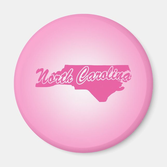 Pink State North Carolina Magnet (Front)