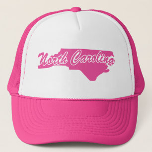 Pink State North Carolina Trucker Hat