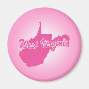 Pink State West Virginia Magnet