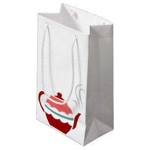Pink Steaming Teapot Small Gift Bag