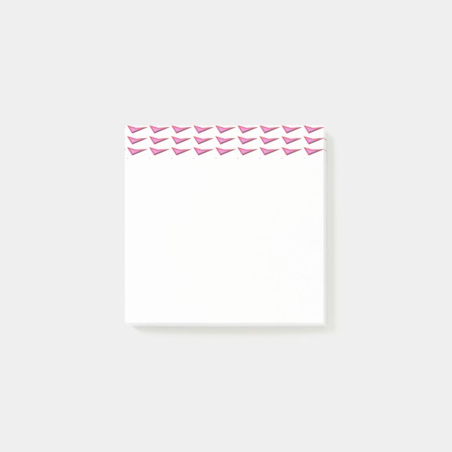 Pink Steel art white note pads (Front)