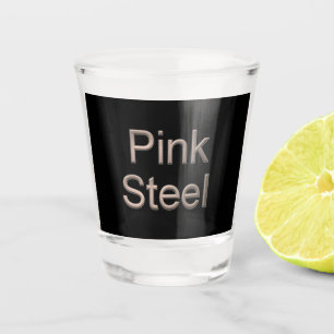 Pink Steel black shot glass