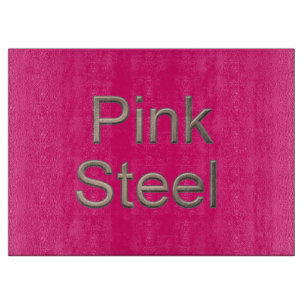 Pink Steel fuchsia glass cutting board