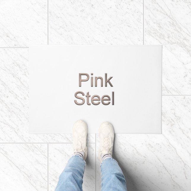 Pink Steel name doormat (Indoor)
