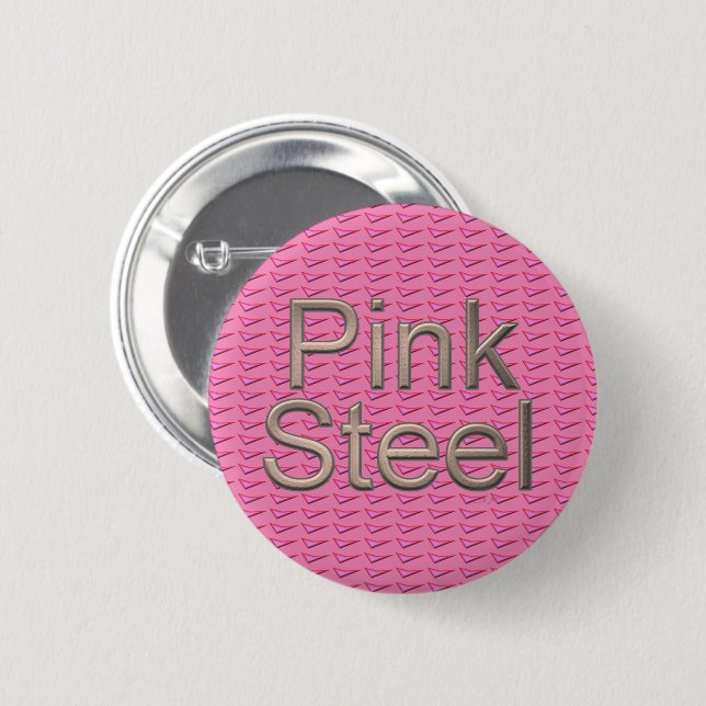 Pink Steel round button (Front & Back)