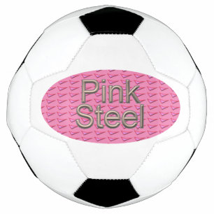 Pink Steel soccer ball