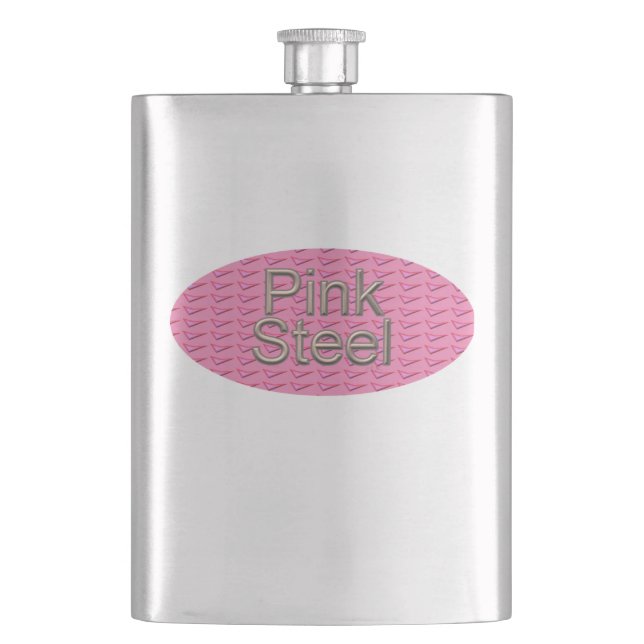 Pink Steel stainless steel flask (Front)