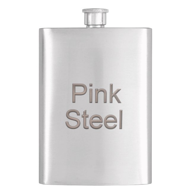 Pink Steel stainless steel flask (Front)