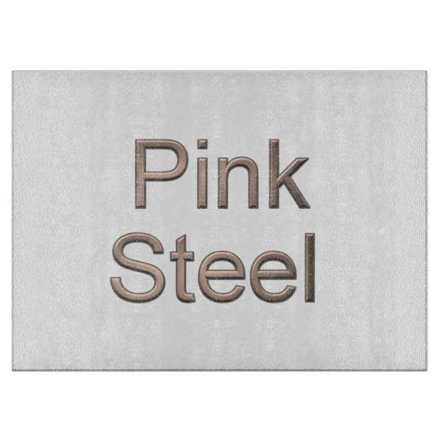 Pink Steel white glass cutting board (Front)