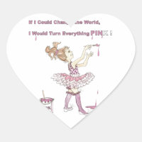 Pink stickers or lollipop labels