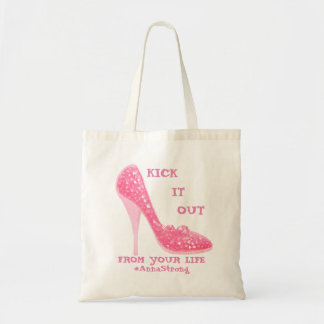 Pink Stiletto Diamonds Shoe Breast Cancer Advocate Tote Bag