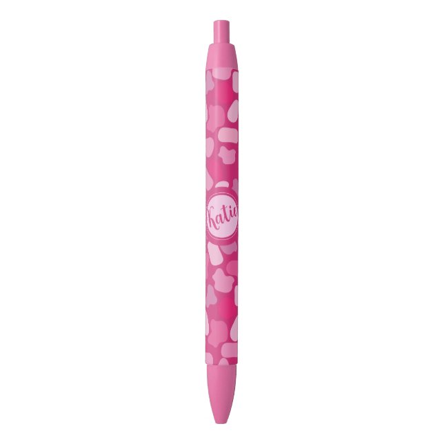 Pink Stone Pattern- Black Ink Pen (Front Vertical)