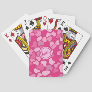 Pink Stone Pattern- Playing Cards