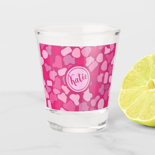 Pink Stone Pattern- Shot Glass (Front)