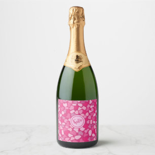 Pink Stone Pattern- Sparkling Wine Label