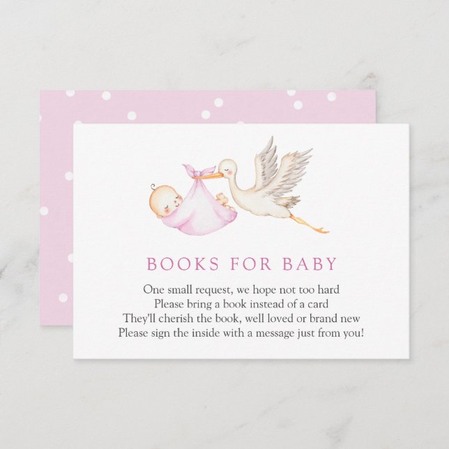 Pink Stork Books for Baby insert card (Front/Back)