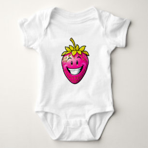 Pink Strawberry Baby Bodysuit