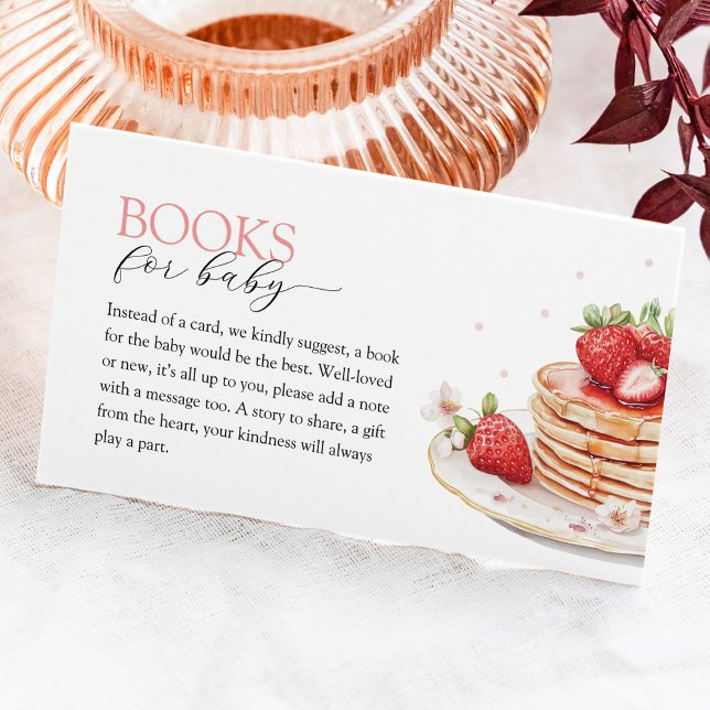 Pink Strawberry Baby Brunch Books for Baby Enclosure Card (Creator Uploaded)