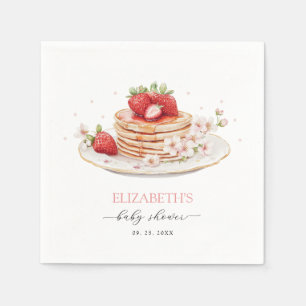 Pink Strawberry Baby Brunch Napkin