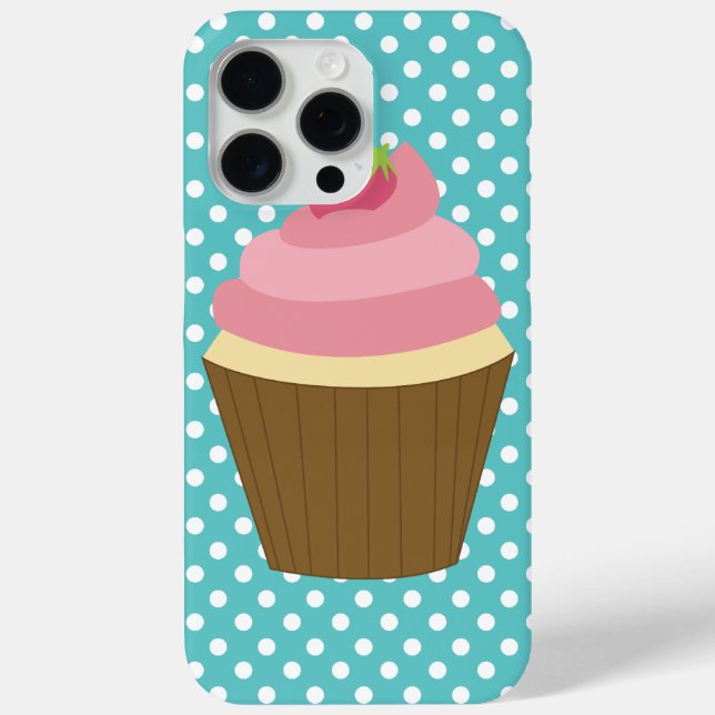 Pink Strawberry Cupcake Illustration Case-Mate iPhone Case (Back)