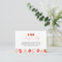 Pink Strawberry Floral Baby Shower Books For Baby